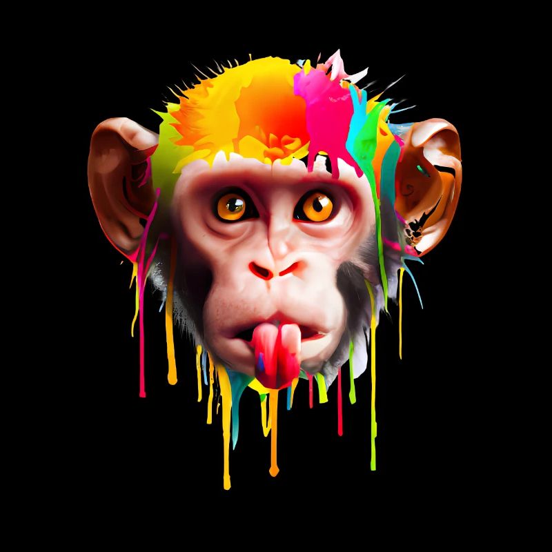Bunter Affe