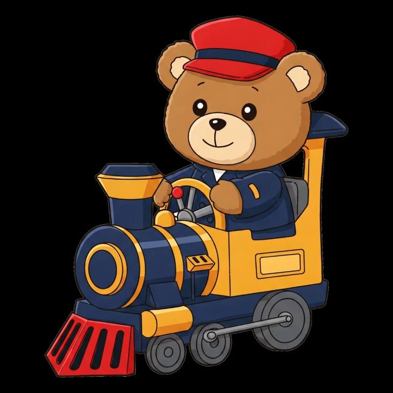 Teddy Bear Engine Driver