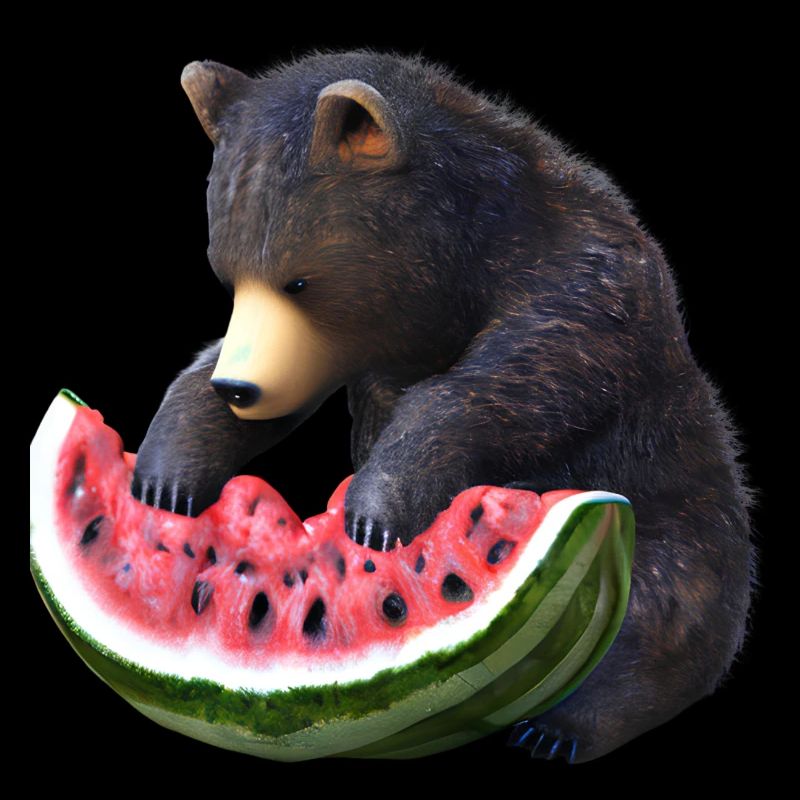 Ours à la pastèque