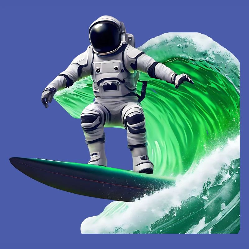 Astronaute de surf Green Waves