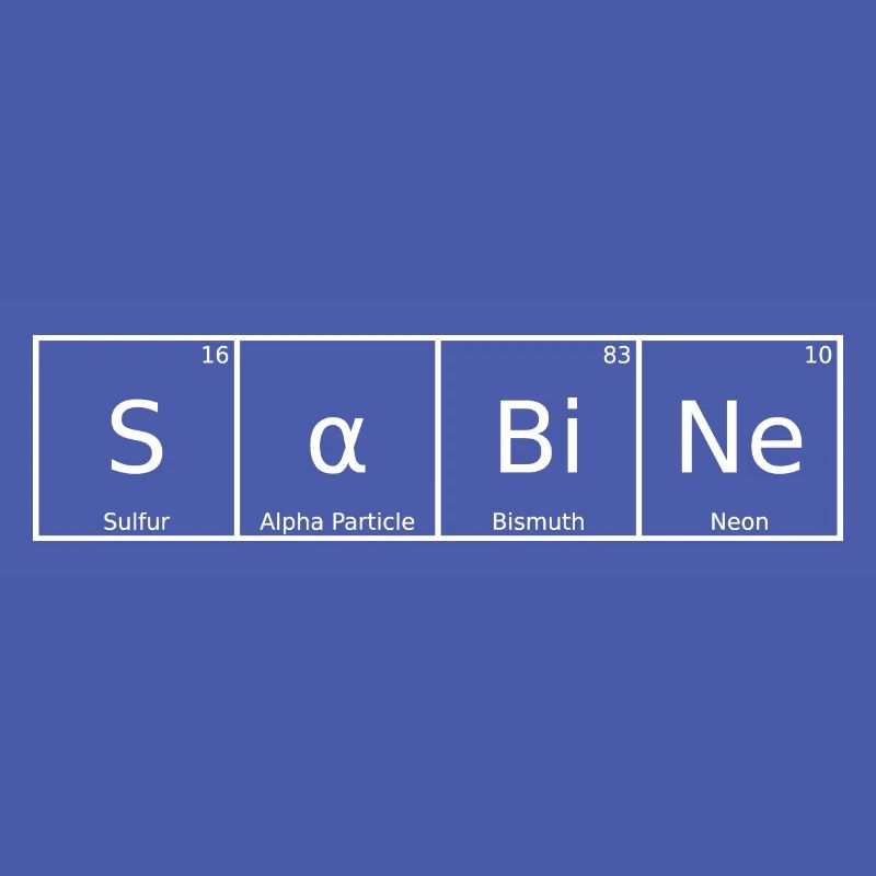 Sabine Name First Name Chemistry Periodic Table Elements