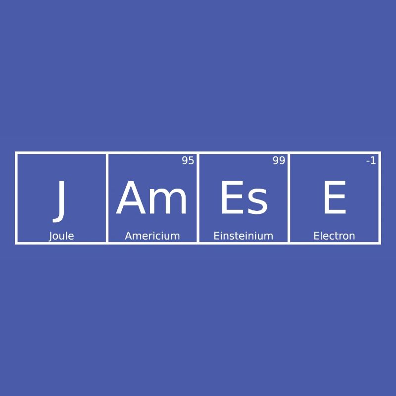 Jamese Name First Name Chemistry Periodic Table Elements