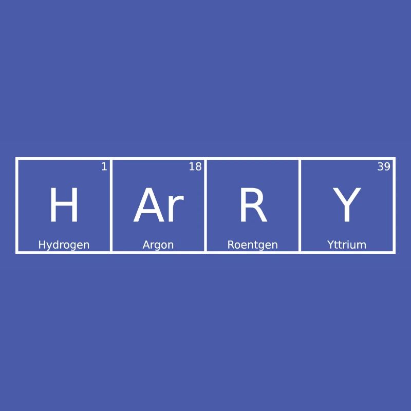 Harry Name First Name Chemistry Periodic Table Elements