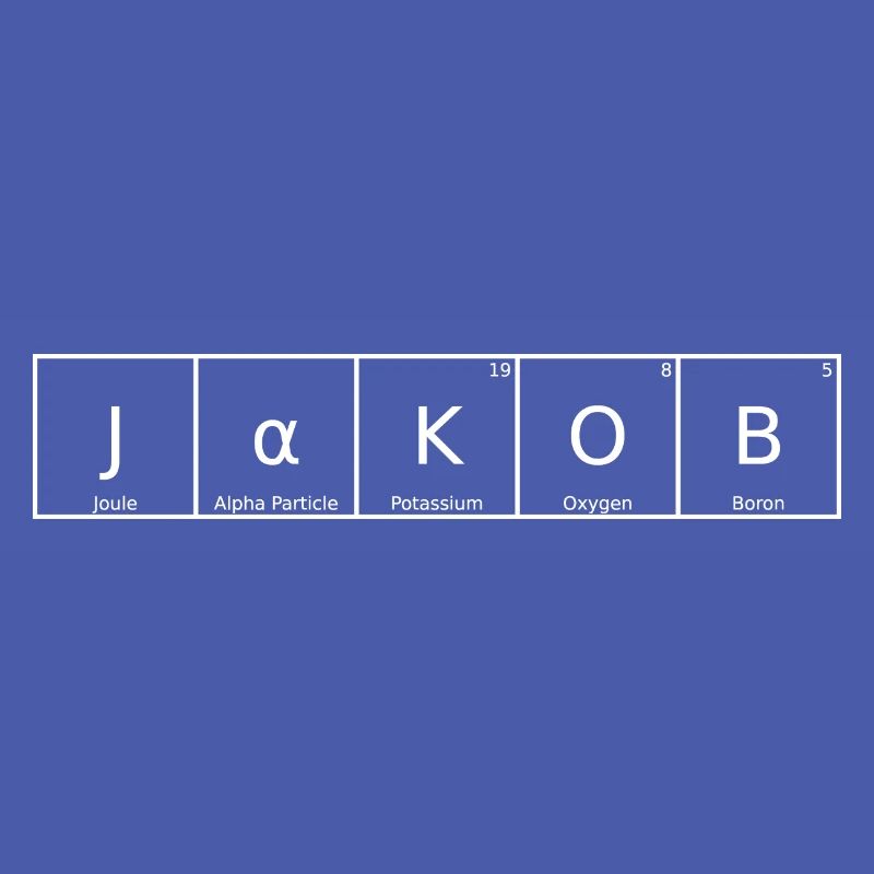 Jakob Name First Name Chemistry Periodic Table Elements