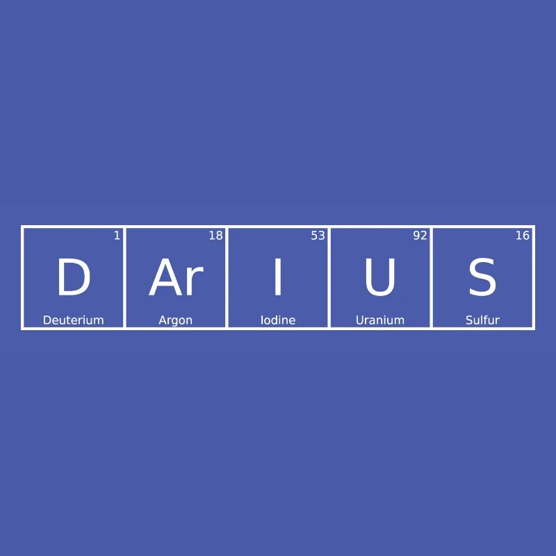 Darius Name First Name Chemistry Periodic Table Elements