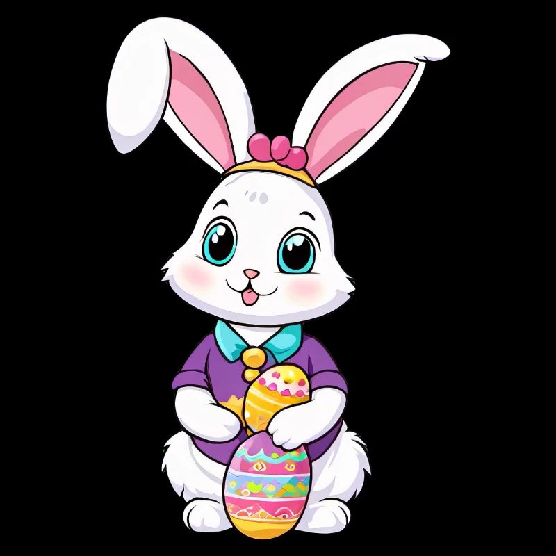 Easter bunny with Easter eggs