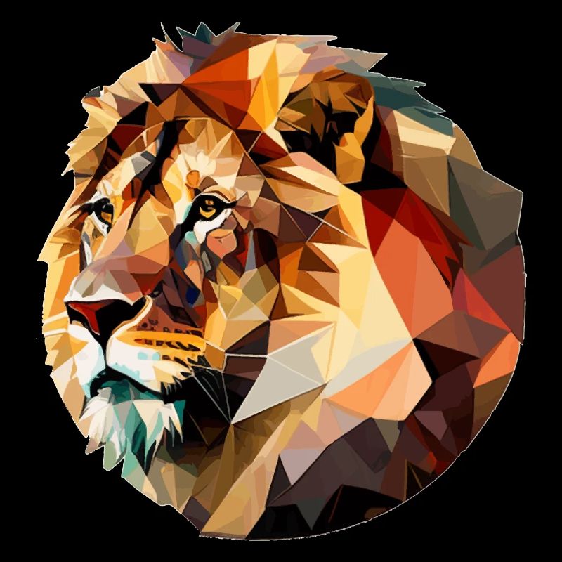 Vector Lion's Head Profile Gift