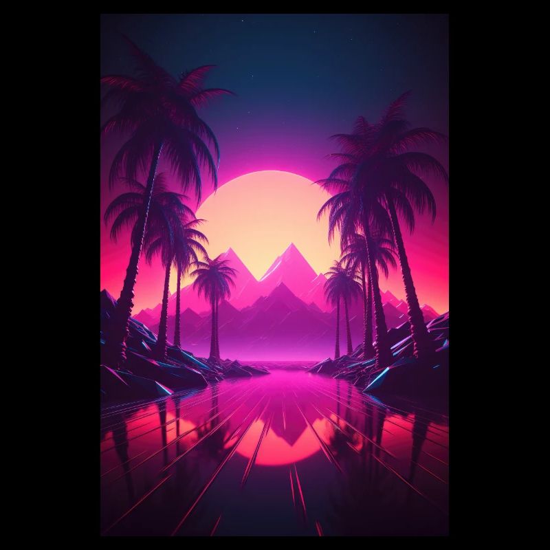 Beachside Beats: Synthwave-Vibes unter Palmen