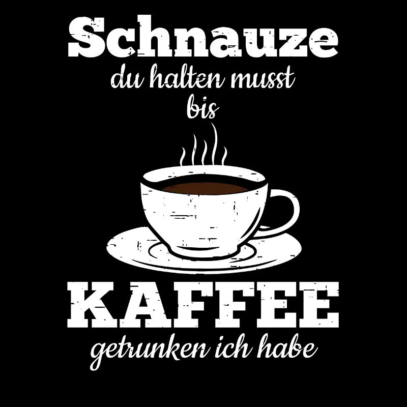 Morgenmuffel Kaffeetrinker mit Kaffee Sucht