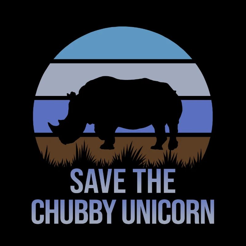 Speichern Sie die Chubby Einhorn lustige Rhino Chibby Einhorn