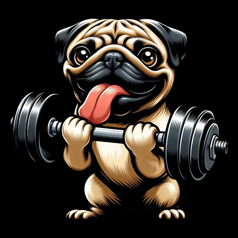 Mops-Workout: Hanteltraining mit Spaß