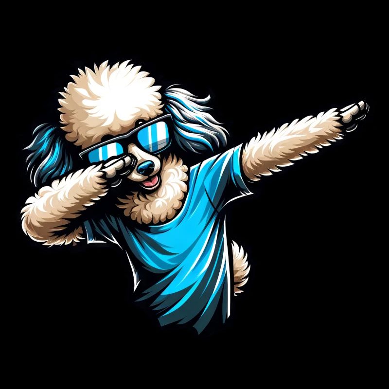 Cool Poodle Dabbing Stylish Design