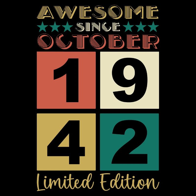 October Born 1942 80th Birthday Gift