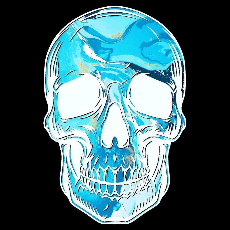 Skull blau hell Schädel