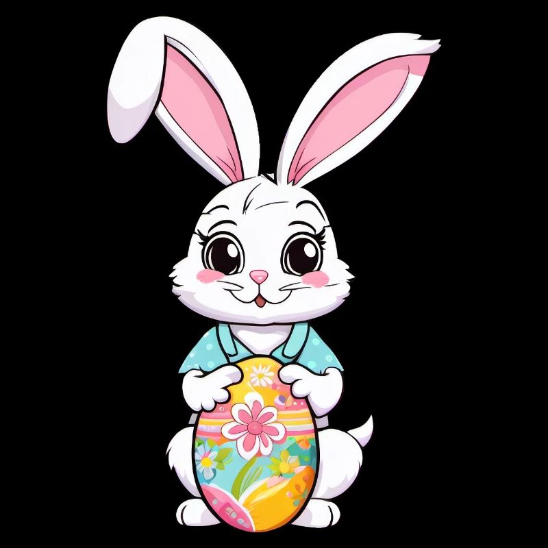 Easter bunny with Easter eggs