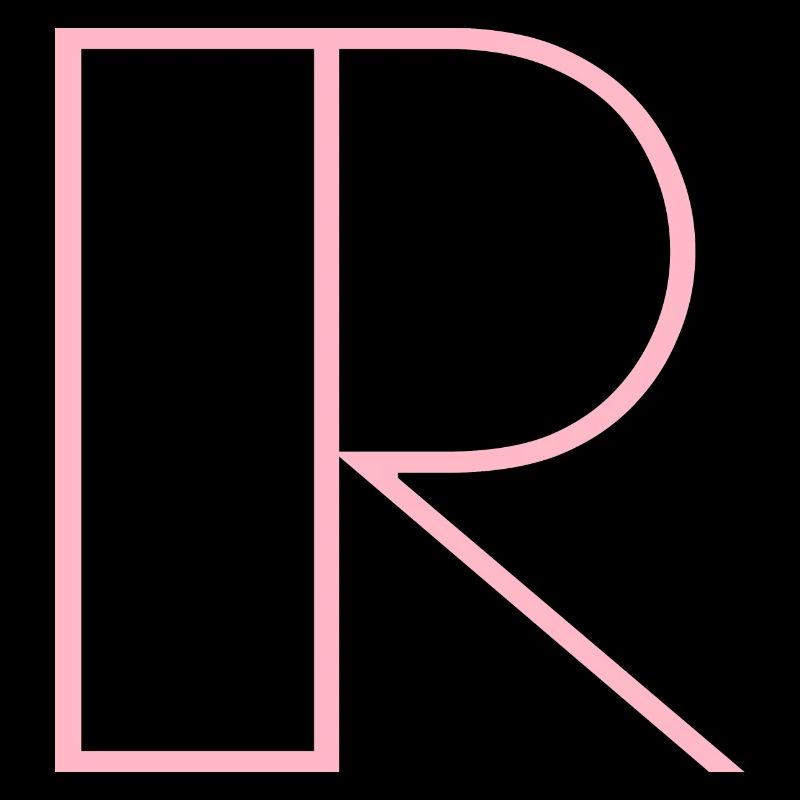 Buchstabe "R" Modern Rosa
