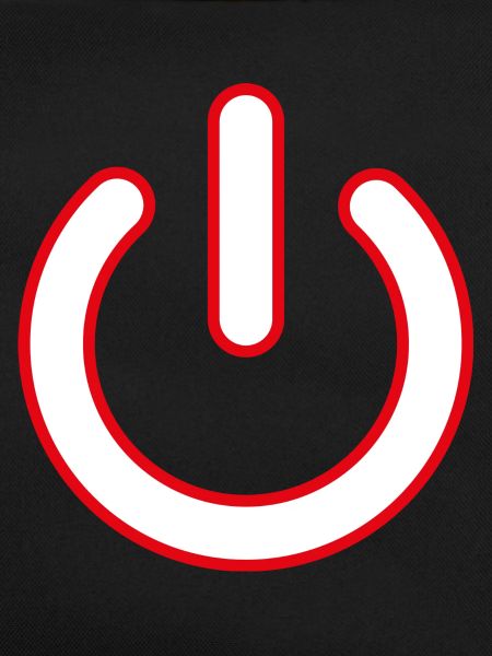 roter Powerbutton