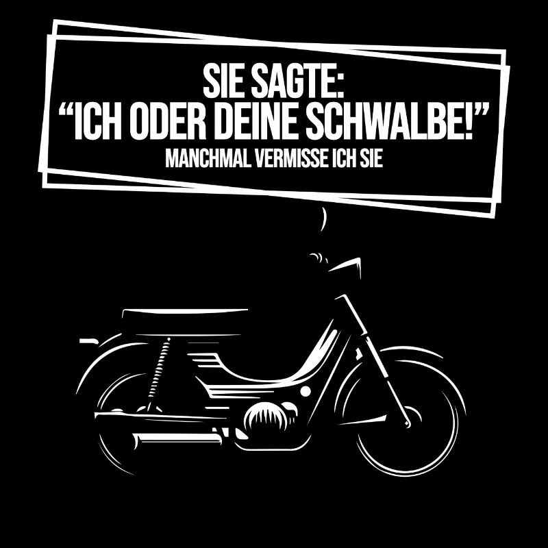 Lustiger Schwalbe Spruch Mofa Moped Geschenk