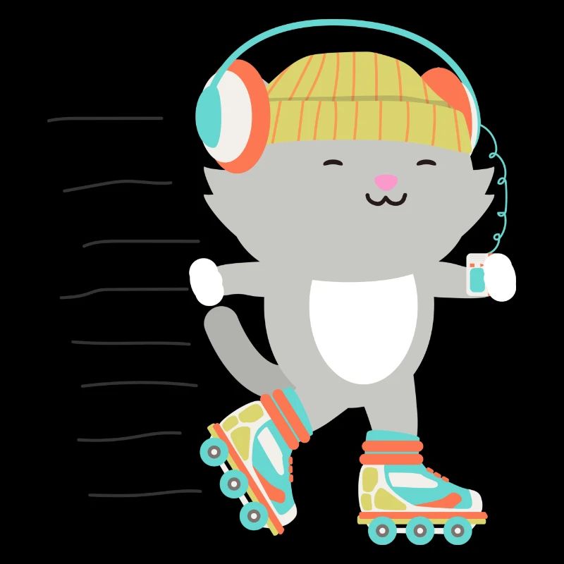 Rollschuh Mieze Katze Rollerskates Kätzchen
