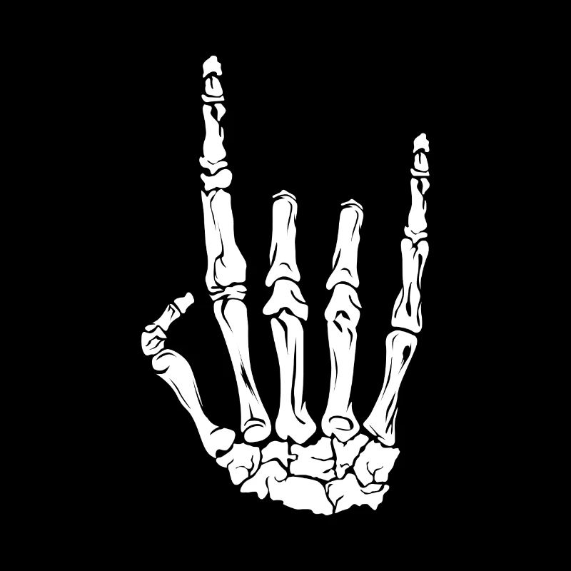 Skeleton Rock-Schwermetallhand