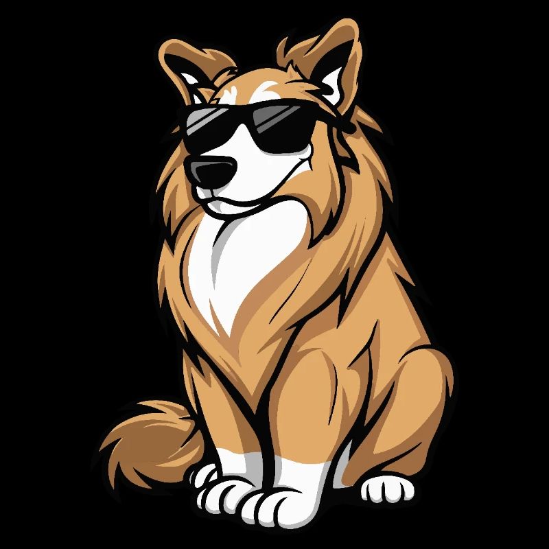 Border Collie Hunde Cool Comic