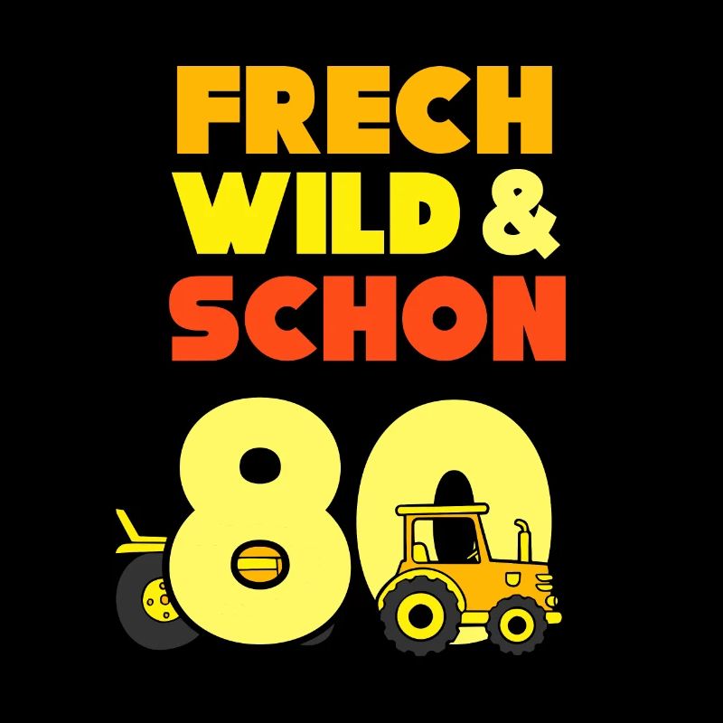 Geschenk 80 Jahre Geburtstag Mann Traktor