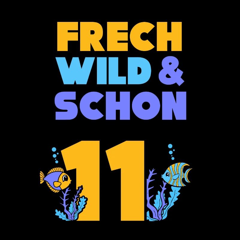 11 Jahre Geburtstag Junge Mädchen Fisch