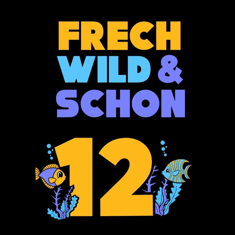 12 Jahre Geburtstag Junge Mädchen Fisch