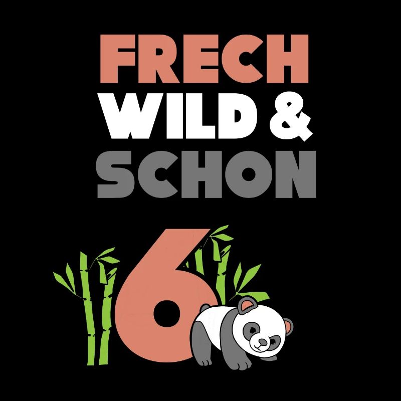 6 Jahre Geburtstag Junge Mädchen Panda