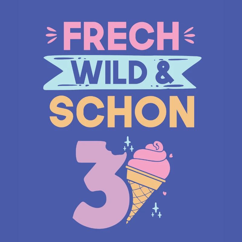 3 Jahre Geburtstag Junge Mädchen Eis essen