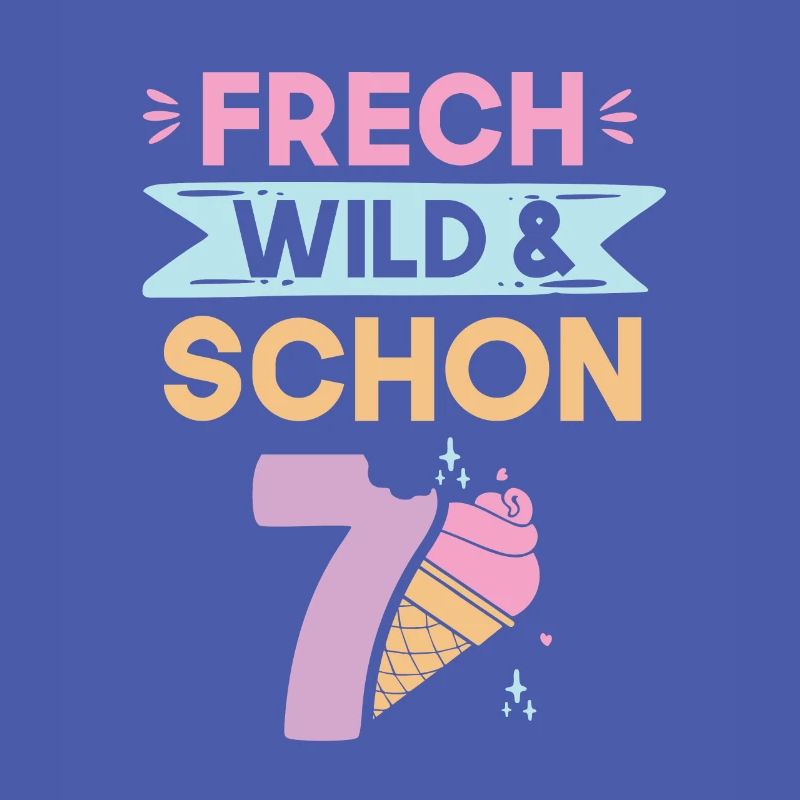 7 Jahre Geburtstag Junge Mädchen Eis essen