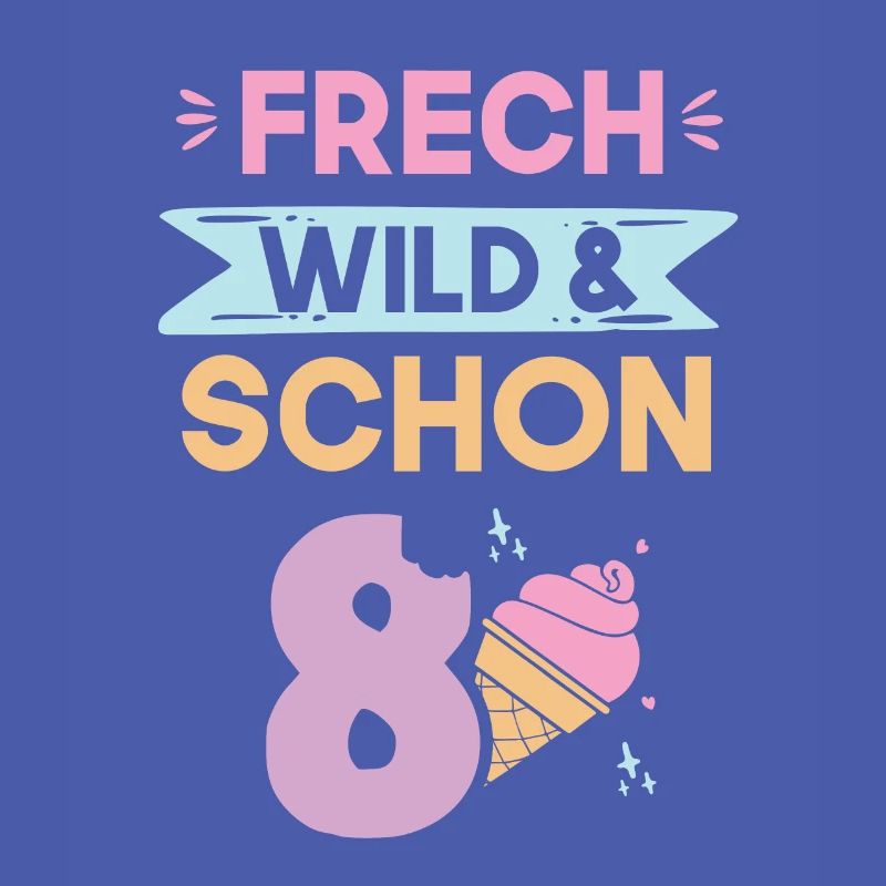 8 Jahre Geburtstag Junge Mädchen Eis essen