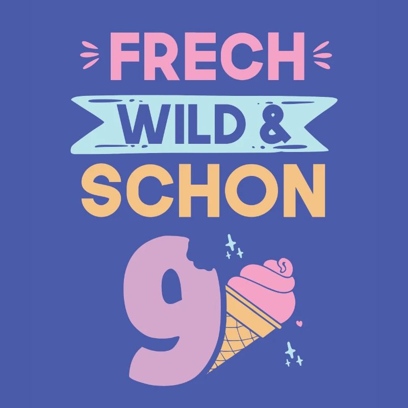 9 Jahre Geburtstag Junge Mädchen Eis essen