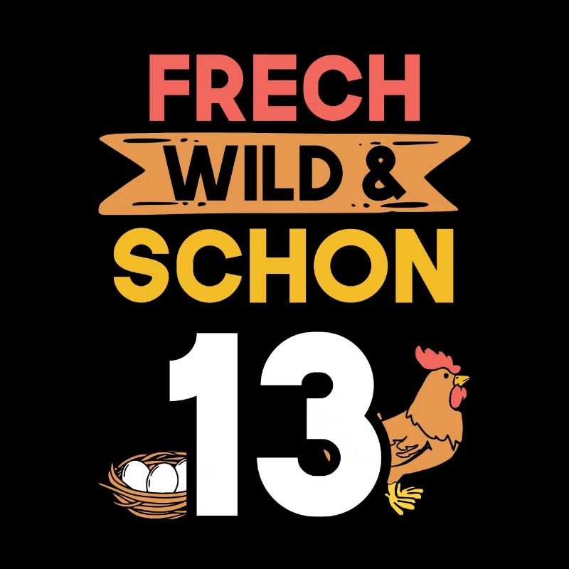 13 Jahre Geburtstag Junge Mädchen Huhn Hühner