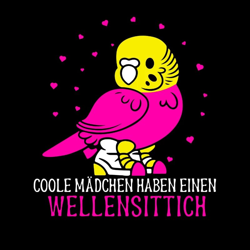 Coole Mädchen haben einen Wellensittich