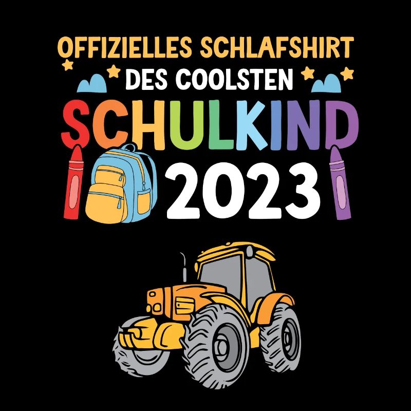 Traktor Schulanfang Schulkind 2023