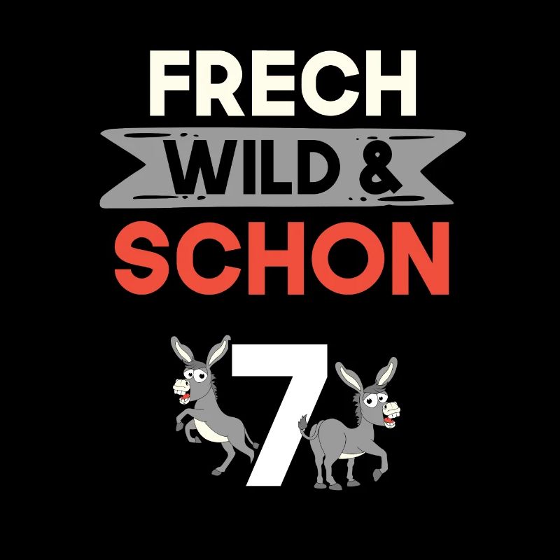 7 Jahre Geburtstag Junge Mädchen Esel