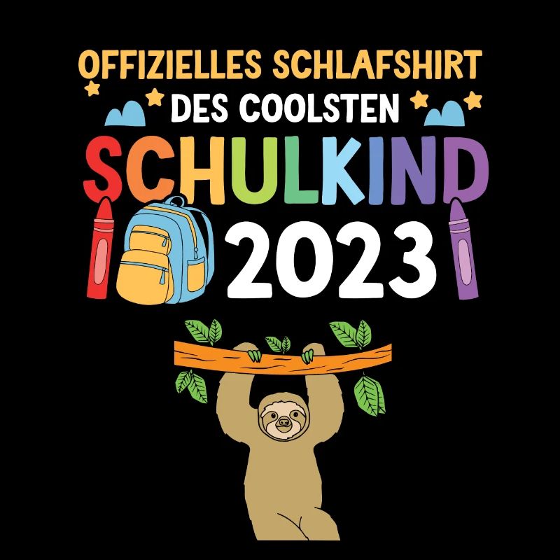 Faultier Schulanfang Schulkind 2023