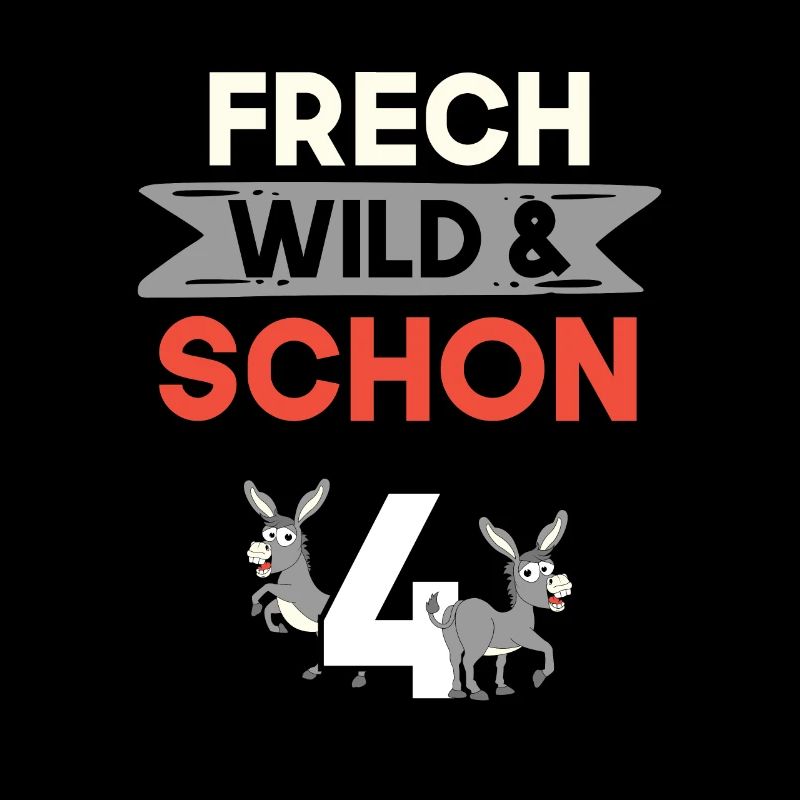 4 Jahre Geburtstag Junge Mädchen Esel