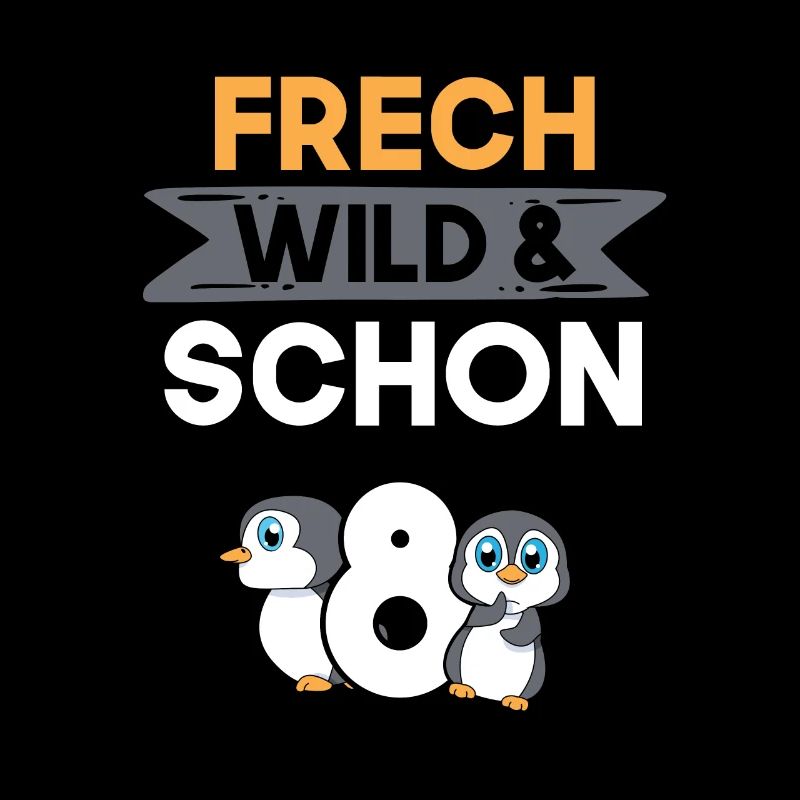 8 Jahre Geburtstag Junge Mädchen Pinguin