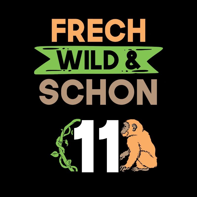 11 Jahre Geburtstag Junge Mädchen Affe