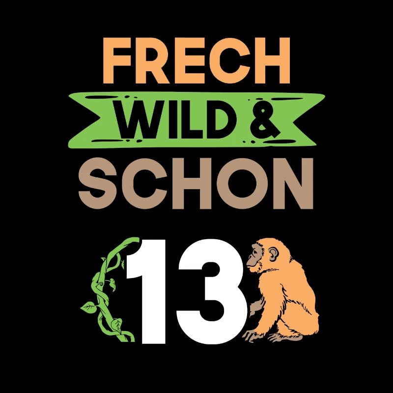 13 Jahre Geburtstag Junge Mädchen Affe