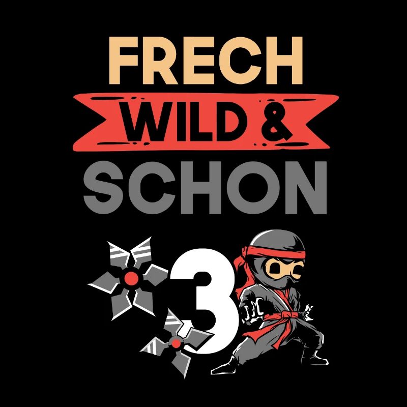 3 Jahre Geburtstag Junge Mädchen Ninja