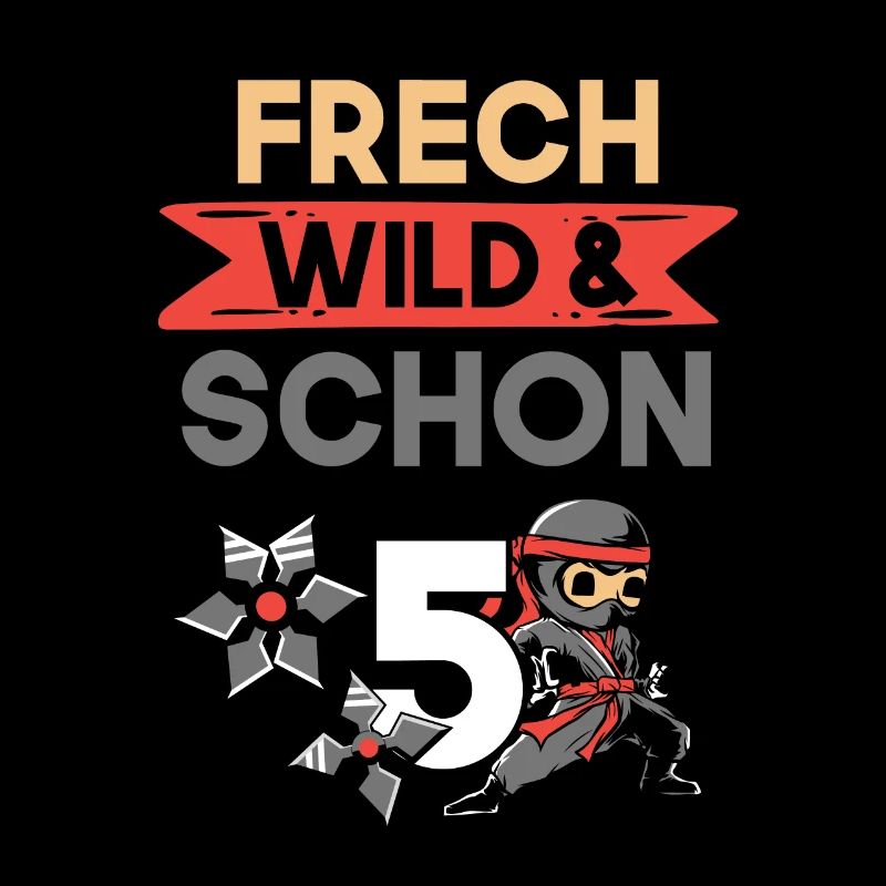 5 Jahre Geburtstag Junge Mädchen Ninja