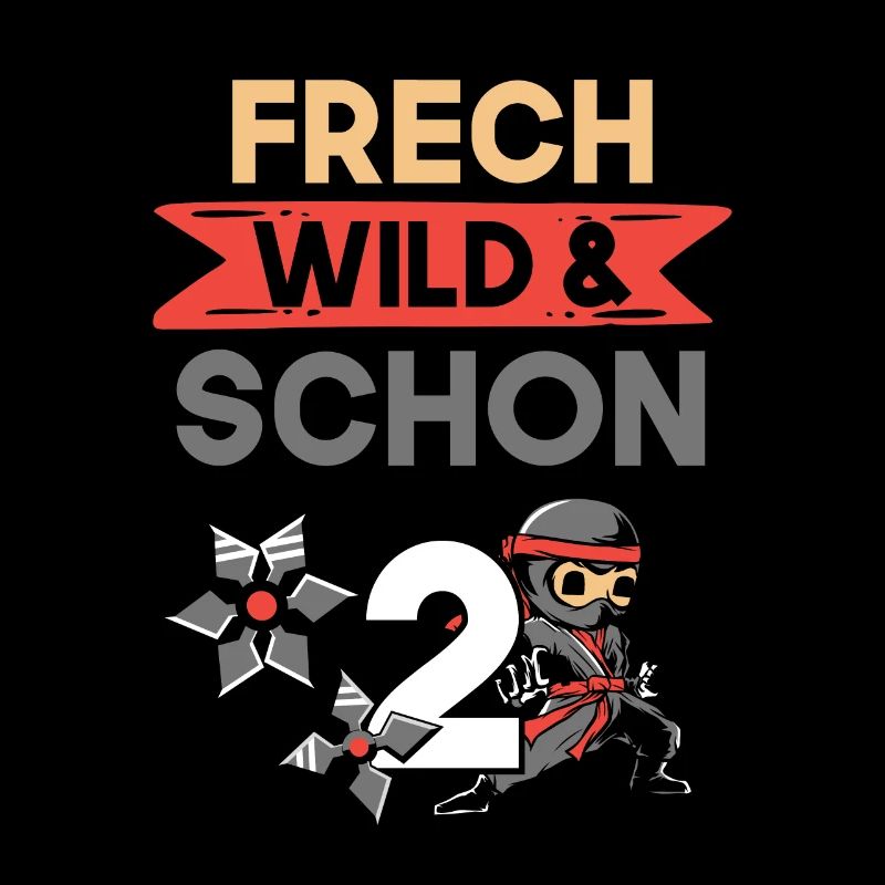 2 Jahre Geburtstag Junge Mädchen Ninja