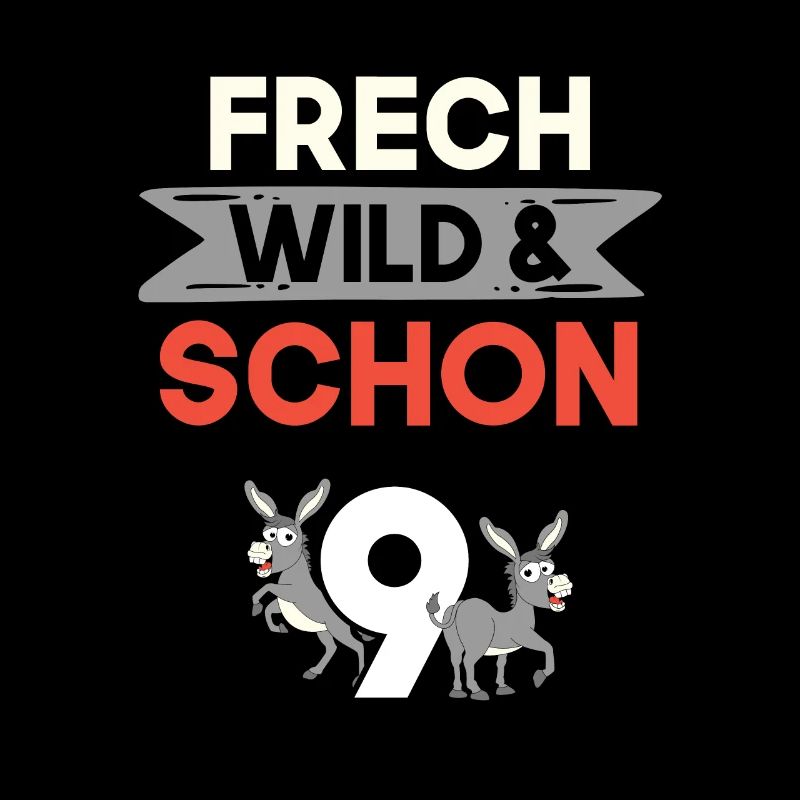 9 Jahre Geburtstag Junge Mädchen Esel