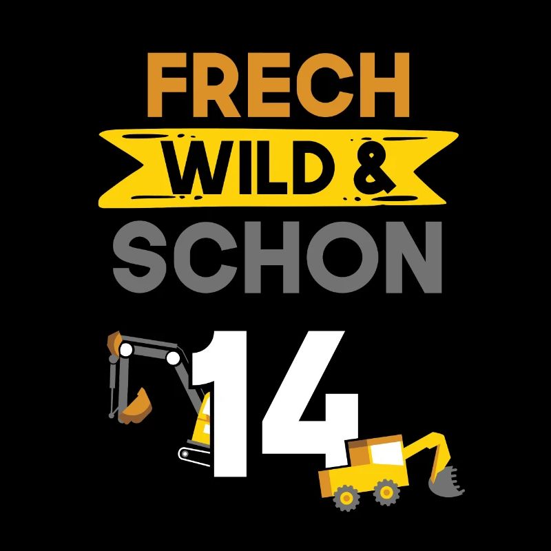 14 Jahre Geburtstag Junge Mädchen Bagger