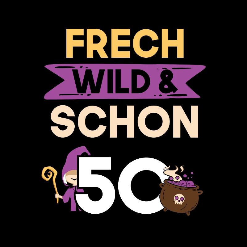 Geschenk 50 Jahre Geburtstag Halloween Hexe
