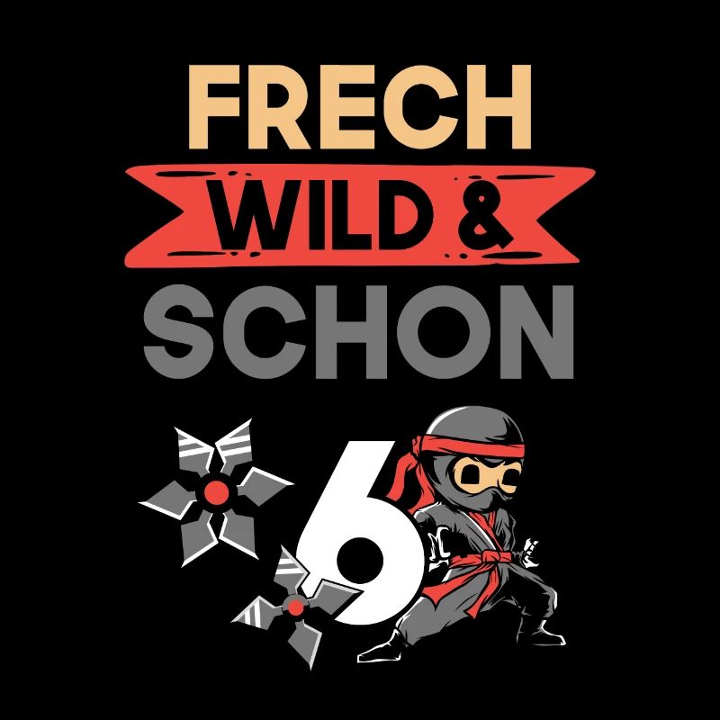 6 Jahre Geburtstag Junge Mädchen Ninja