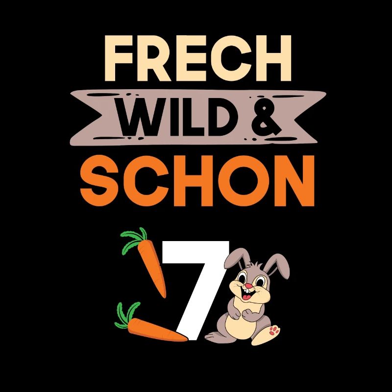 7 Jahre Geburtstag Junge Mädchen Hase Kaninchen